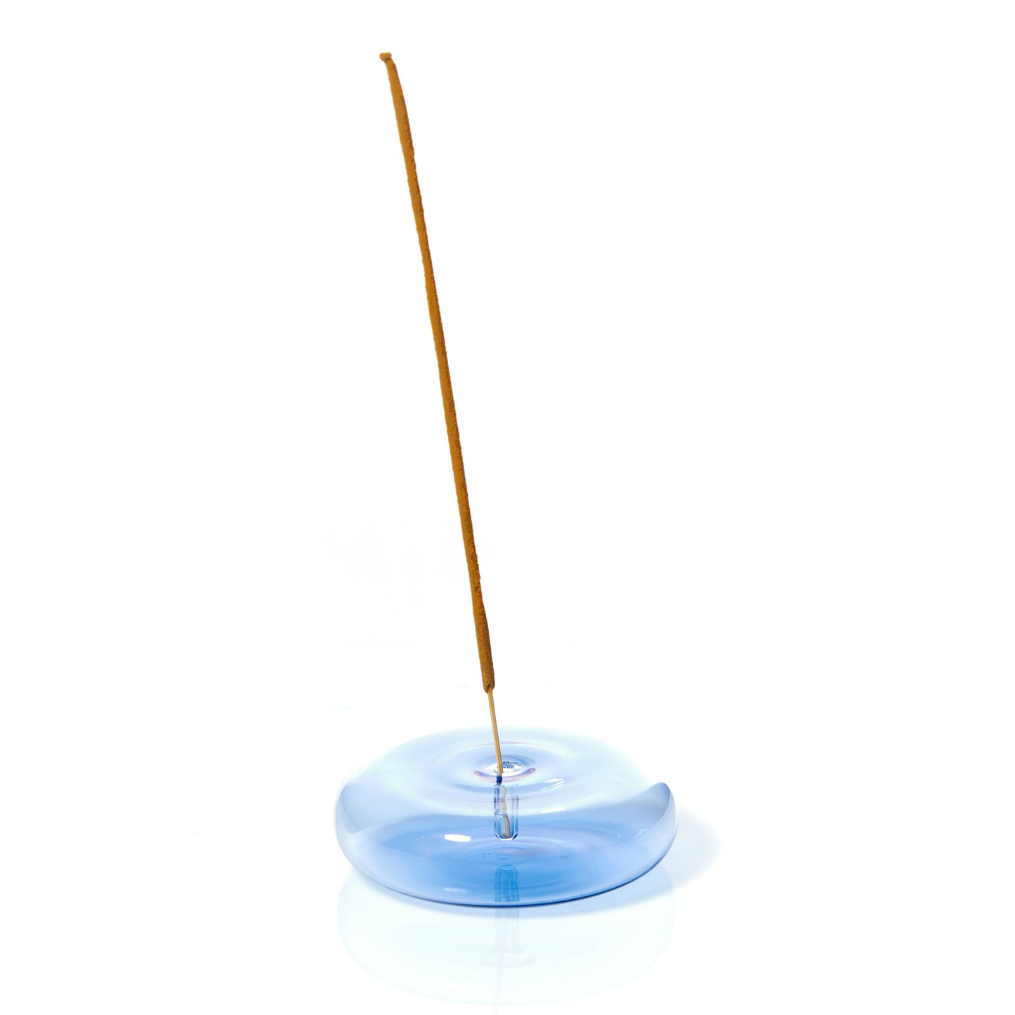 Dimple - Hand Blown Glass Incense Holder Blue - Elevation Lifestyle