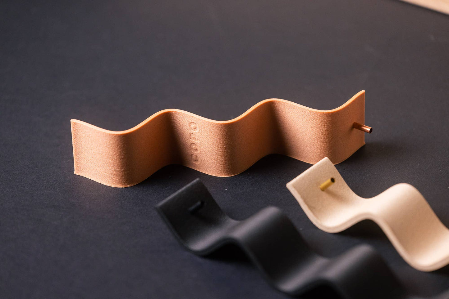 Incense Holder - Wood-based with metal insert - Curly: Ebony Black - Elevation Lifestyle