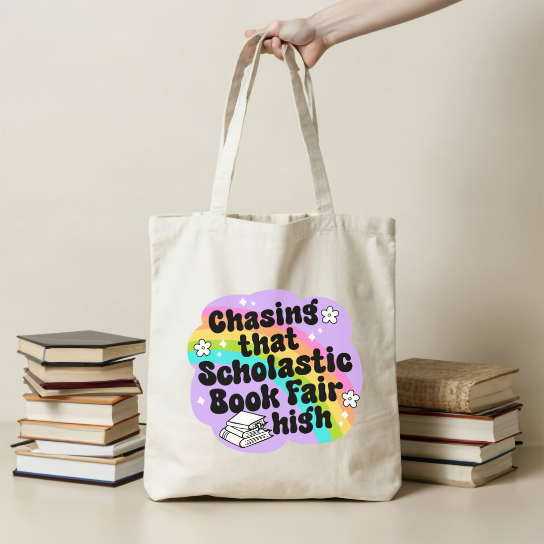 Chasing That Scholastic Book Fair Tote Bag - Elevation Lifestyle