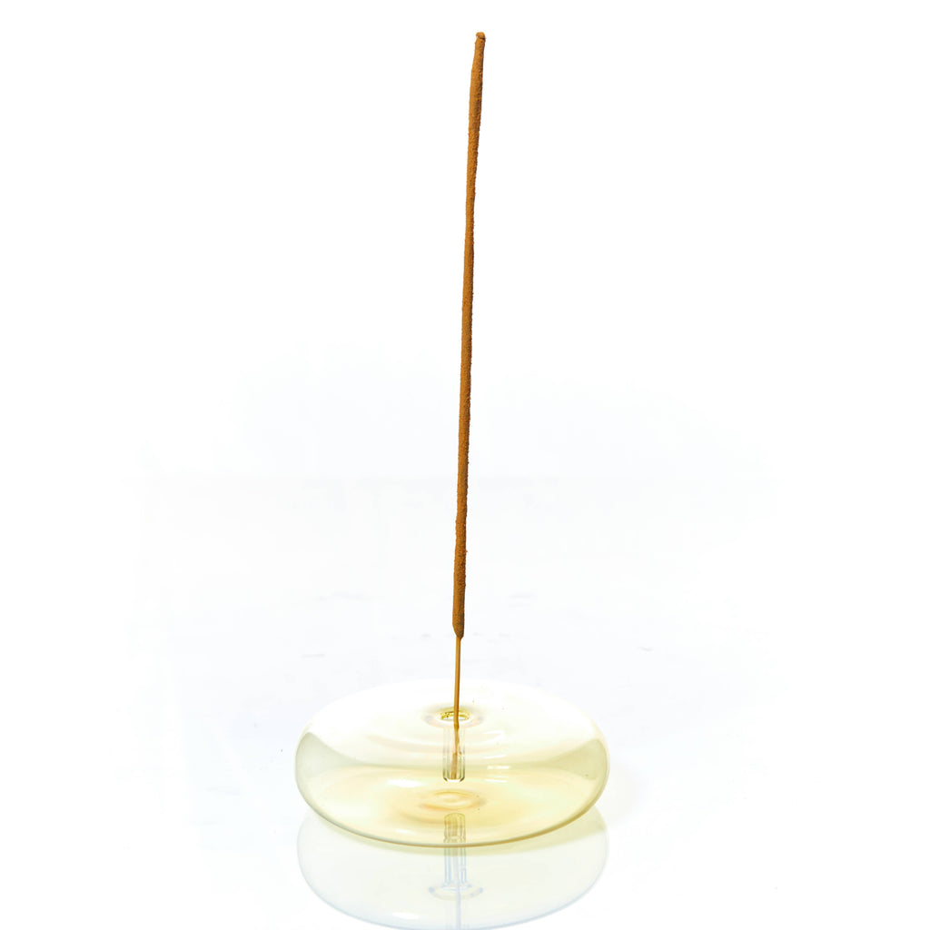 Dimple - Hand Blown Glass Incense Holder Yellow - Elevation Lifestyle