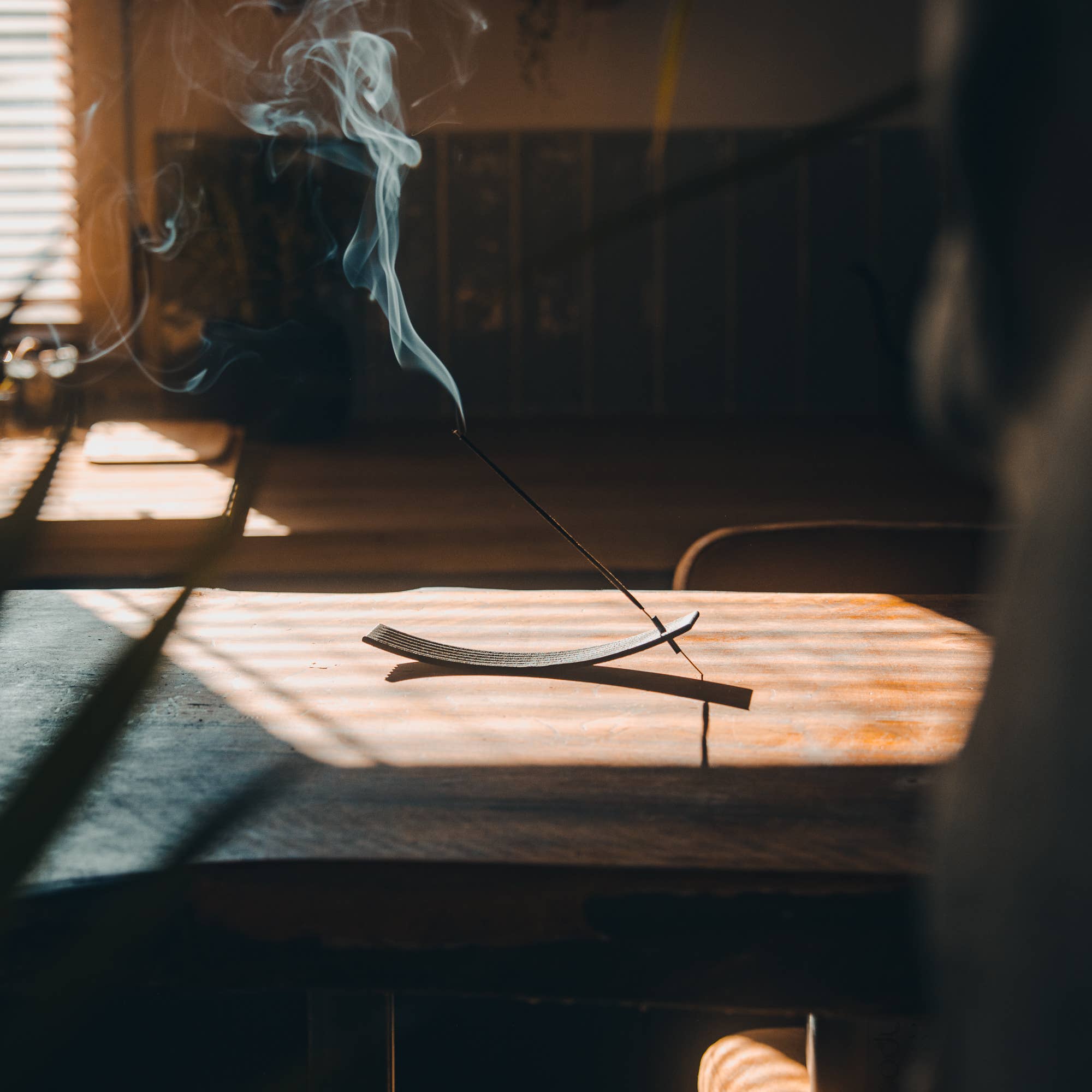 Incense Holder - Wood-based with metal insert - Balance: Cedar / Terracotta - Elevation Lifestyle