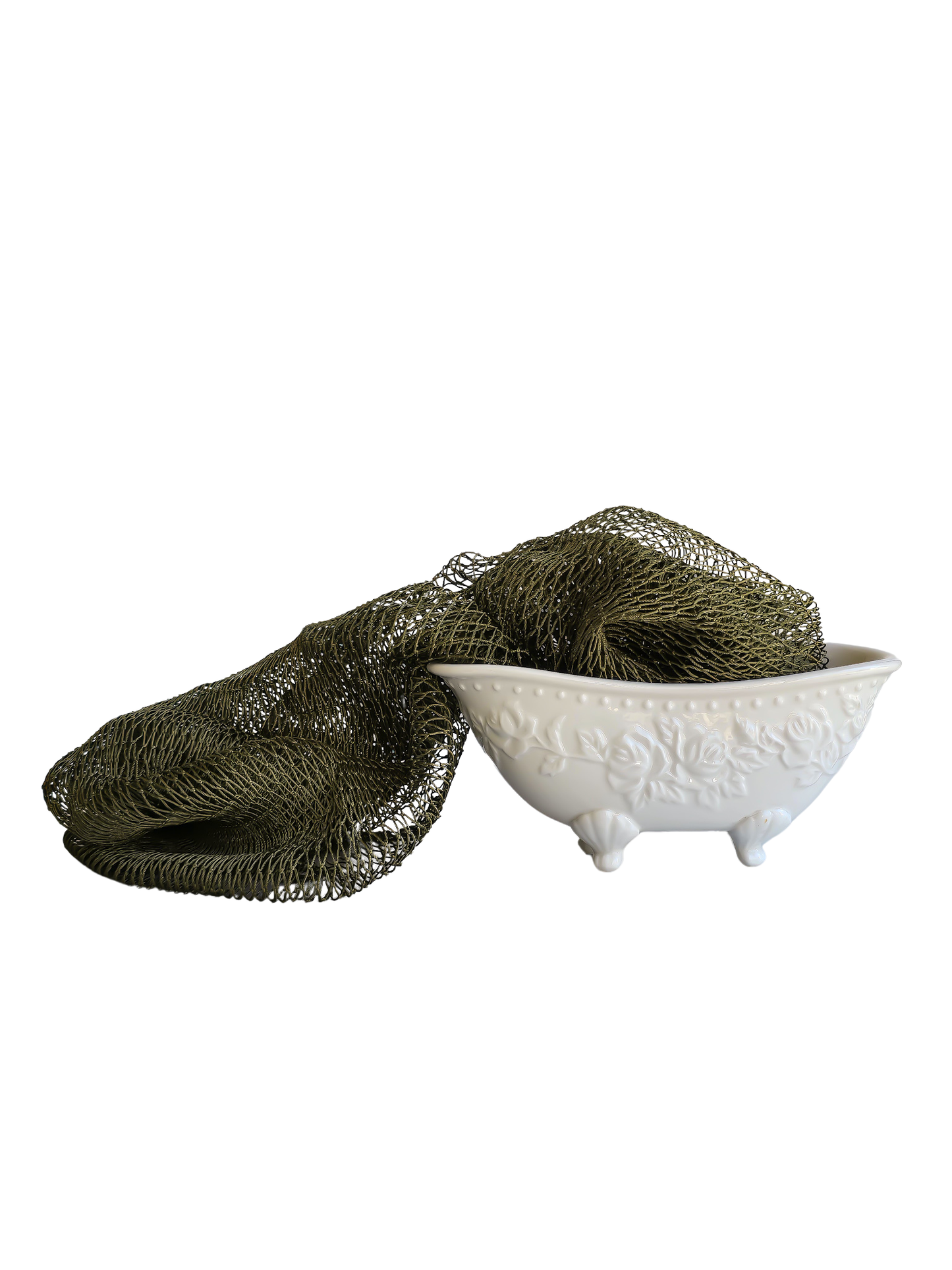 African Exfoliating Net Bath Sponge 45": Brown - Elevation Lifestyle