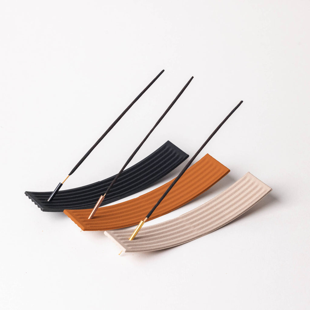 Incense Holder - Wood-based with metal insert - Balance: Cedar / Terracotta - Elevation Lifestyle