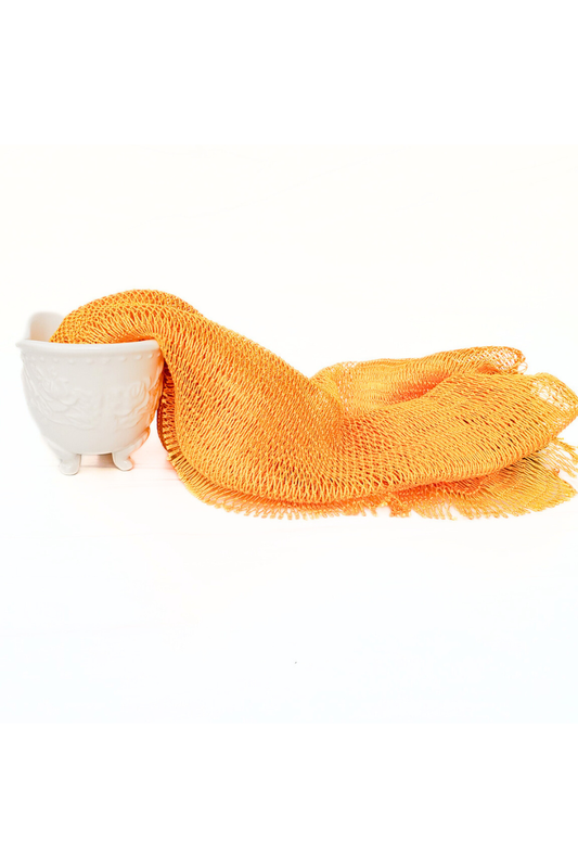 African Exfoliating Net Bath Sponge 45": Yellow - Elevation Lifestyle