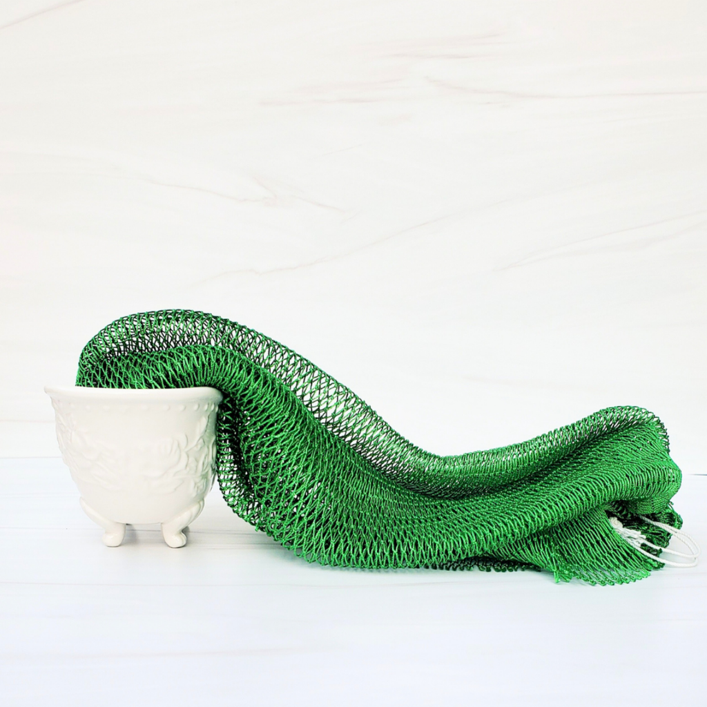 African Exfoliating Net Bath Sponge 45": Red - Elevation Lifestyle