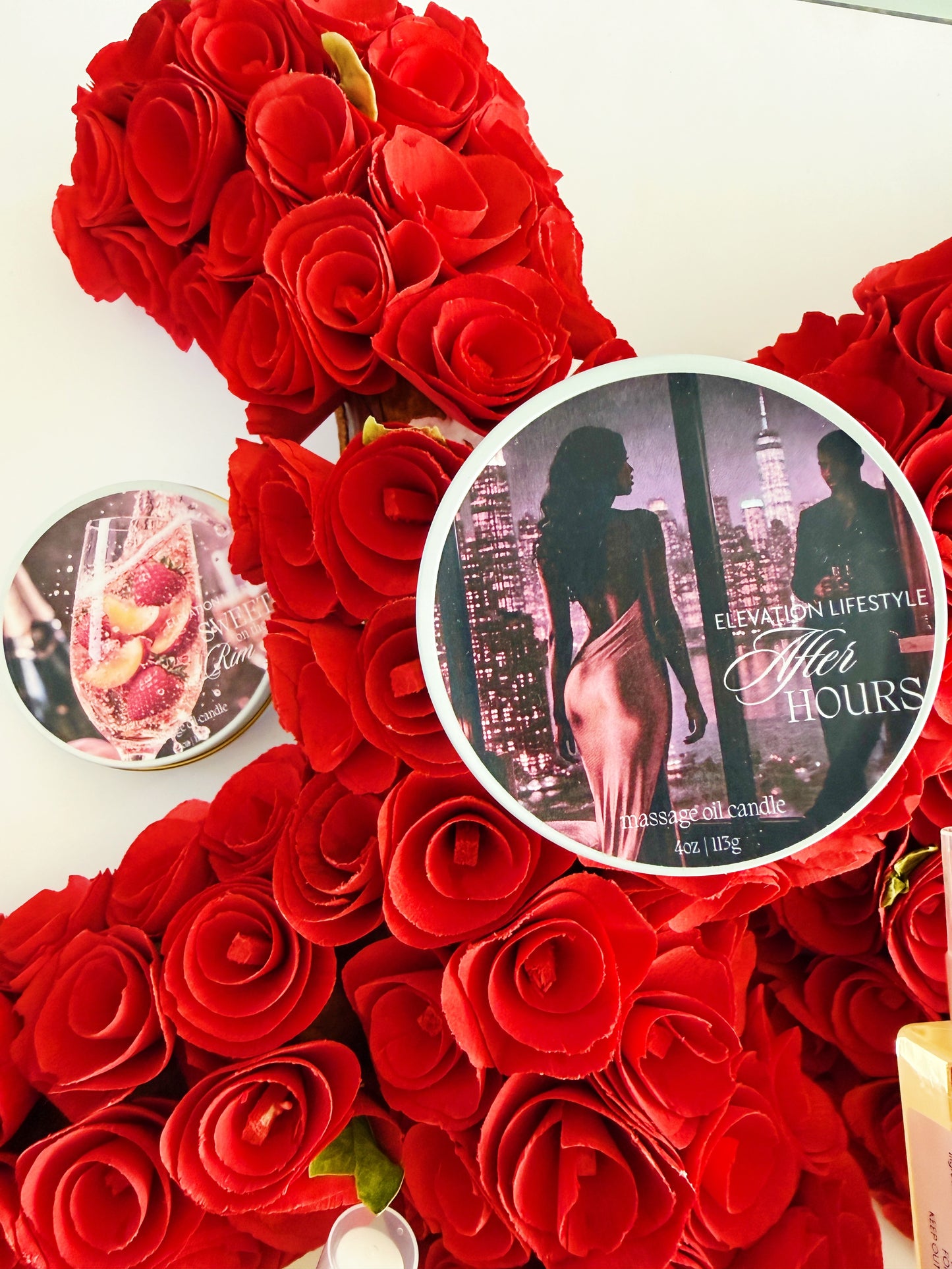 V-Day Massage Oil Candles