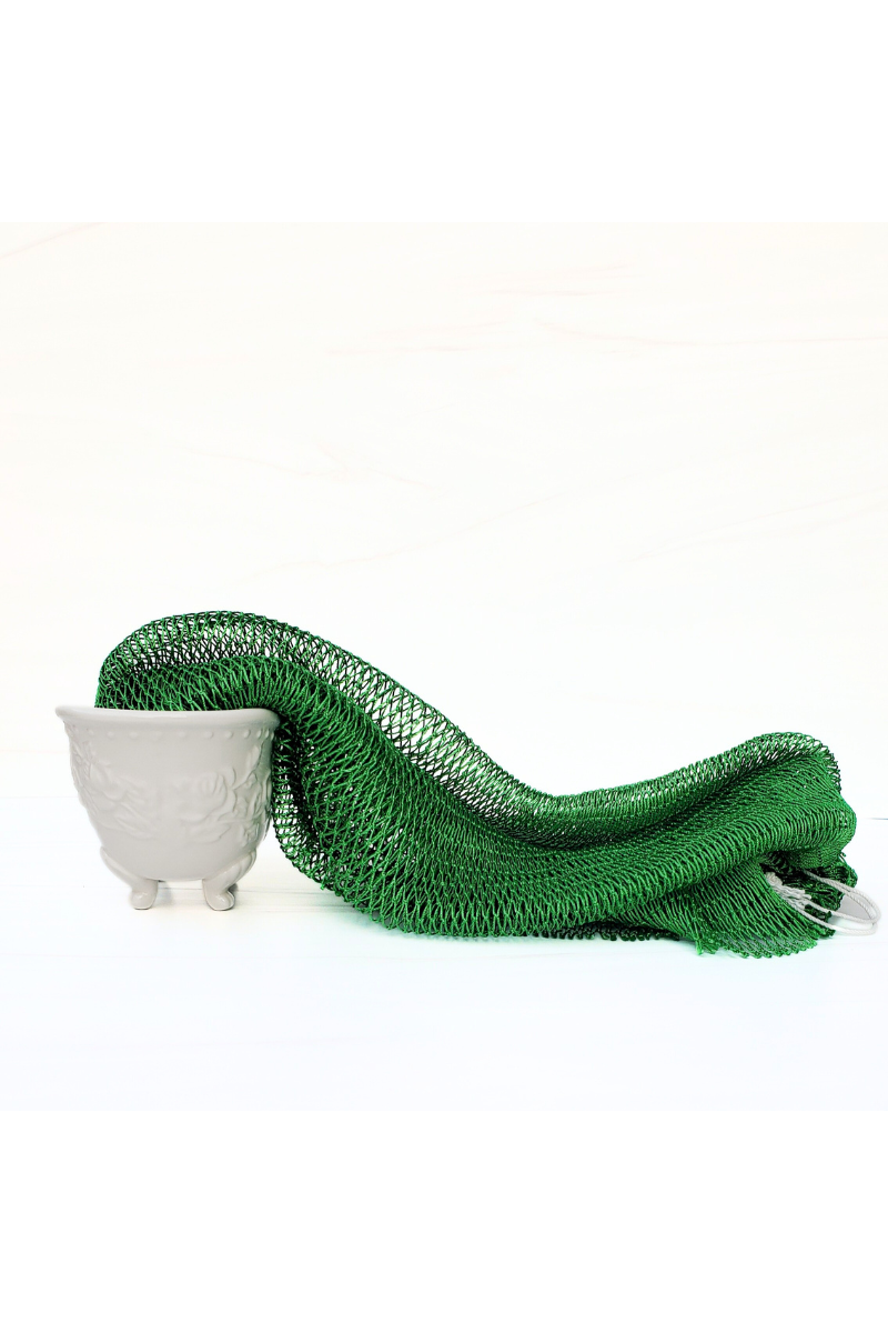 African Exfoliating Net Bath Sponge 45": Red - Elevation Lifestyle