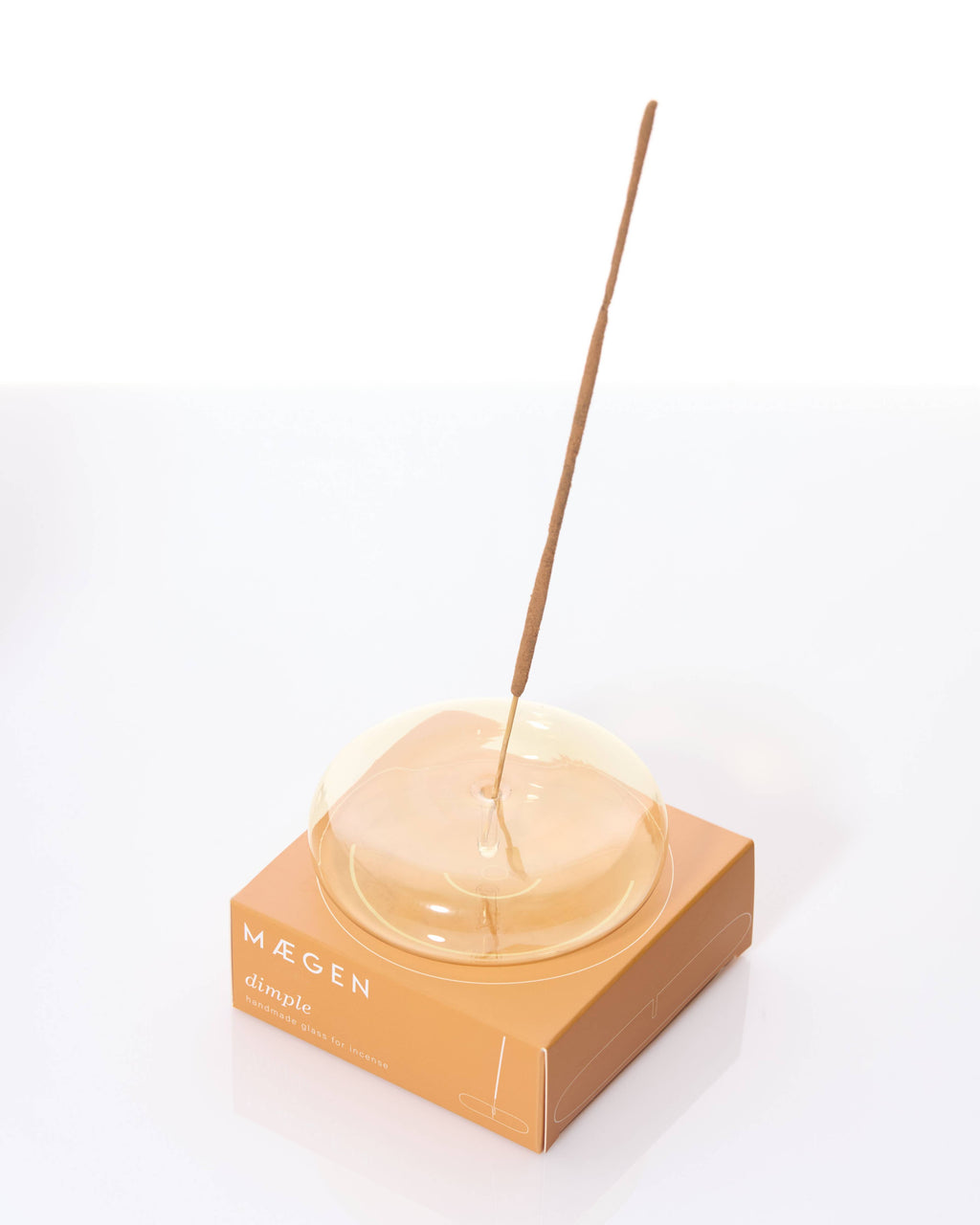 Dimple - Hand Blown Glass Incense Holder Yellow - Elevation Lifestyle