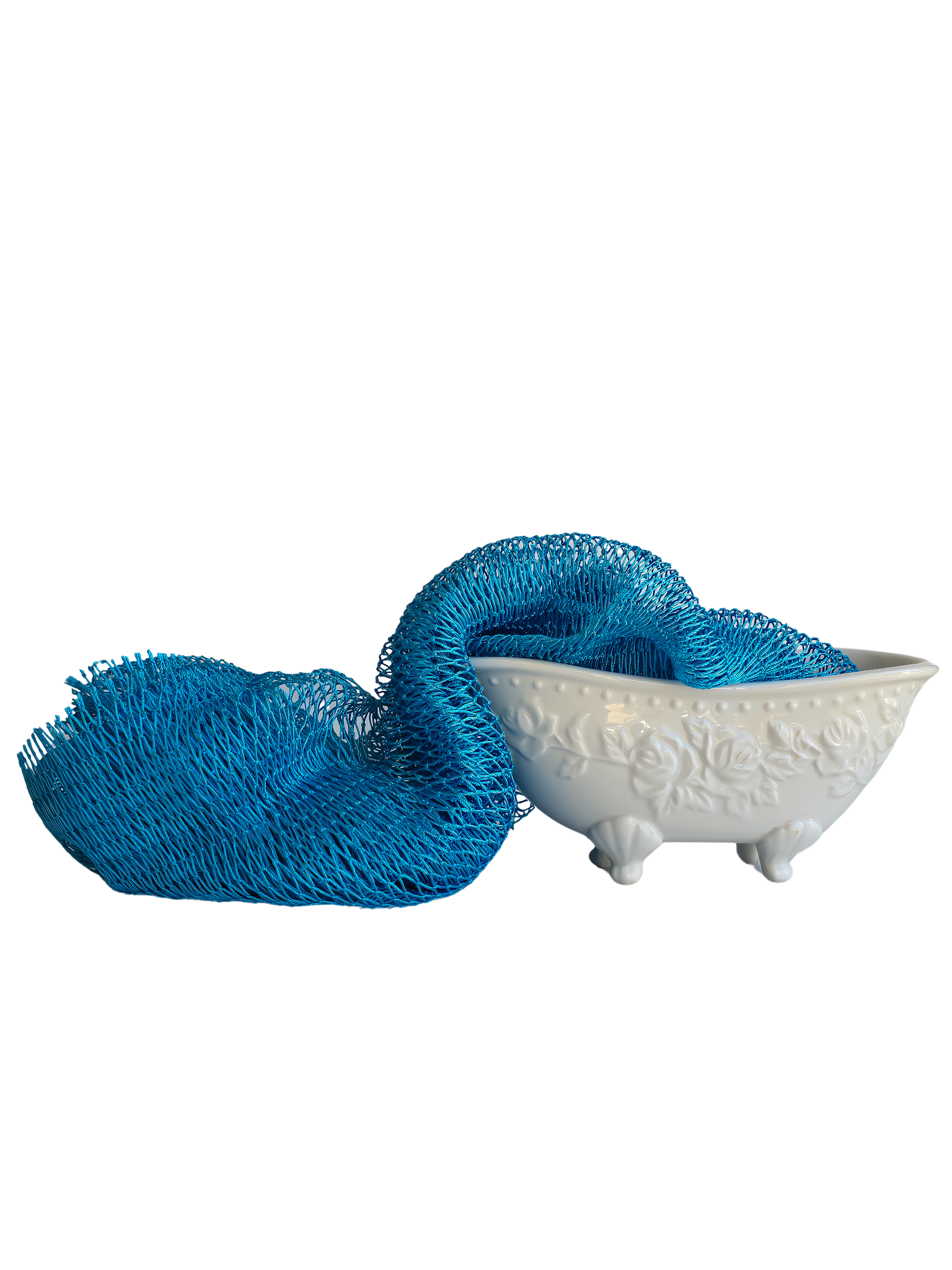 African Exfoliating Net Bath Sponge 45": Yellow - Elevation Lifestyle