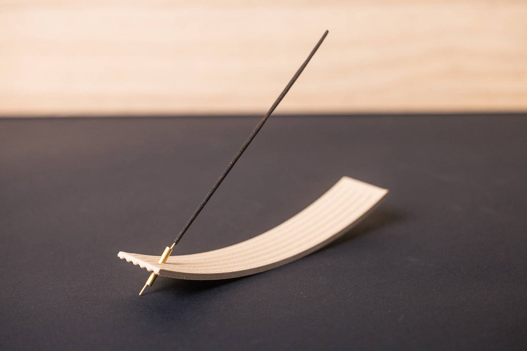 Incense Holder - Wood-based with metal insert - Balance: Cedar / Terracotta - Elevation Lifestyle