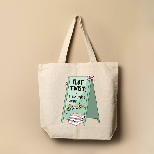 Plot Twist: I Bought More Books Tote Bag - Elevation Lifestyle