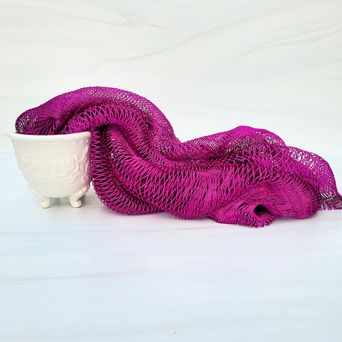 African Exfoliating Net Bath Sponge 45": Purple - Elevation Lifestyle