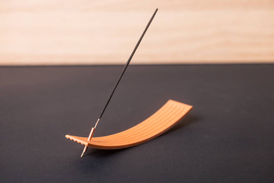 Incense Holder - Wood-based with metal insert - Balance: Cedar / Terracotta - Elevation Lifestyle