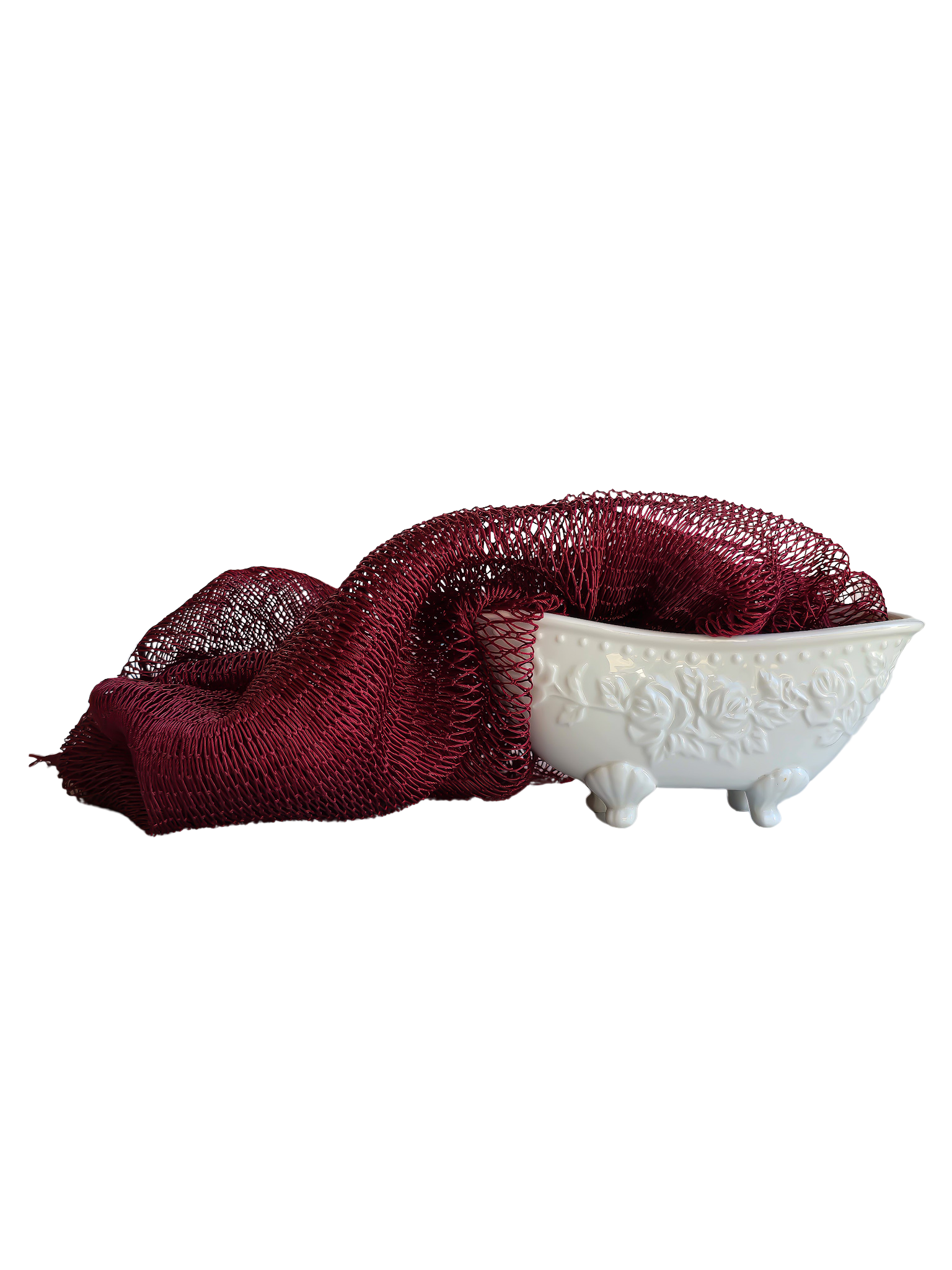 African Exfoliating Net Bath Sponge 45": Brown - Elevation Lifestyle