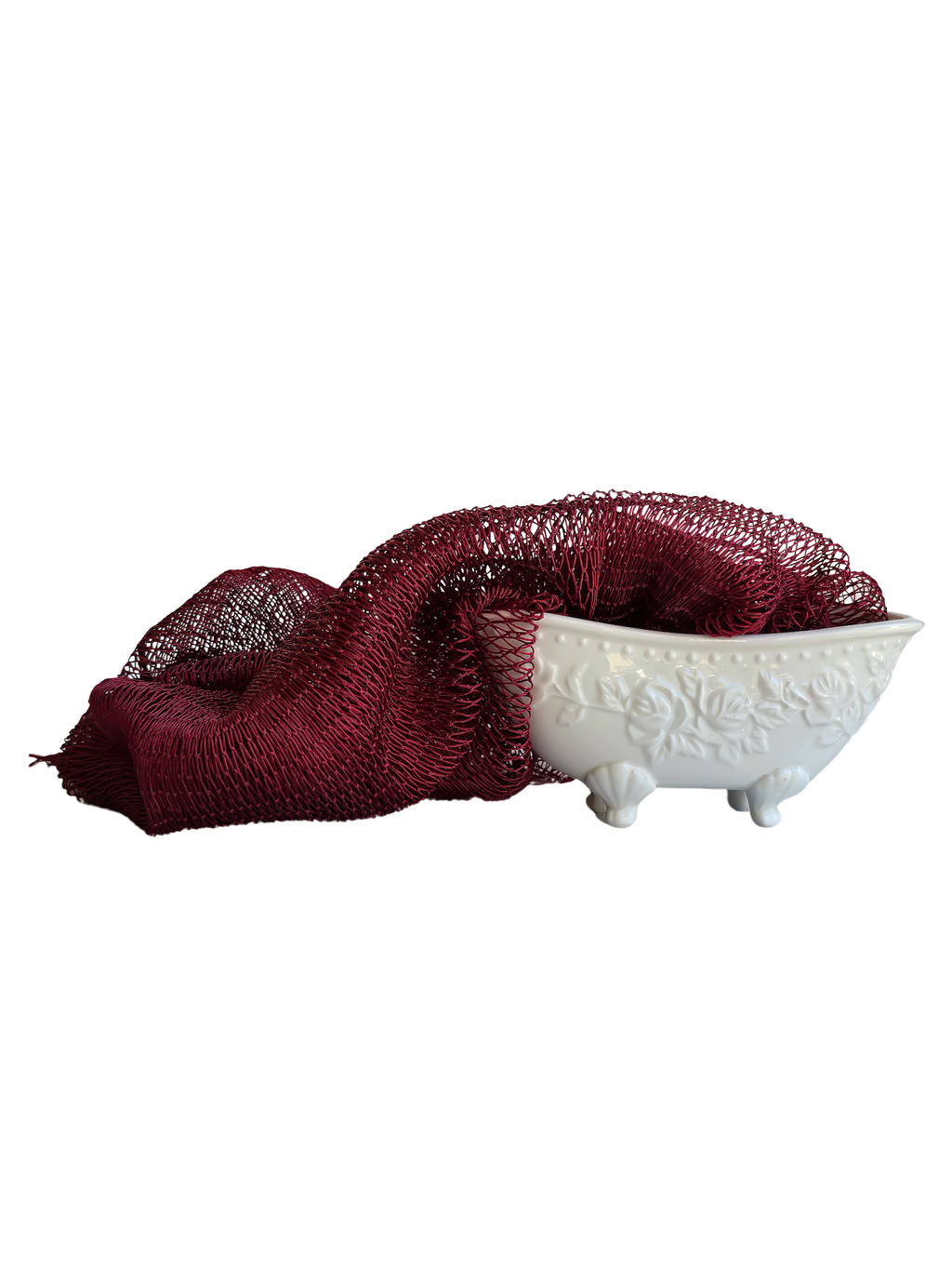 African Exfoliating Net Bath Sponge 45": Blue - Elevation Lifestyle