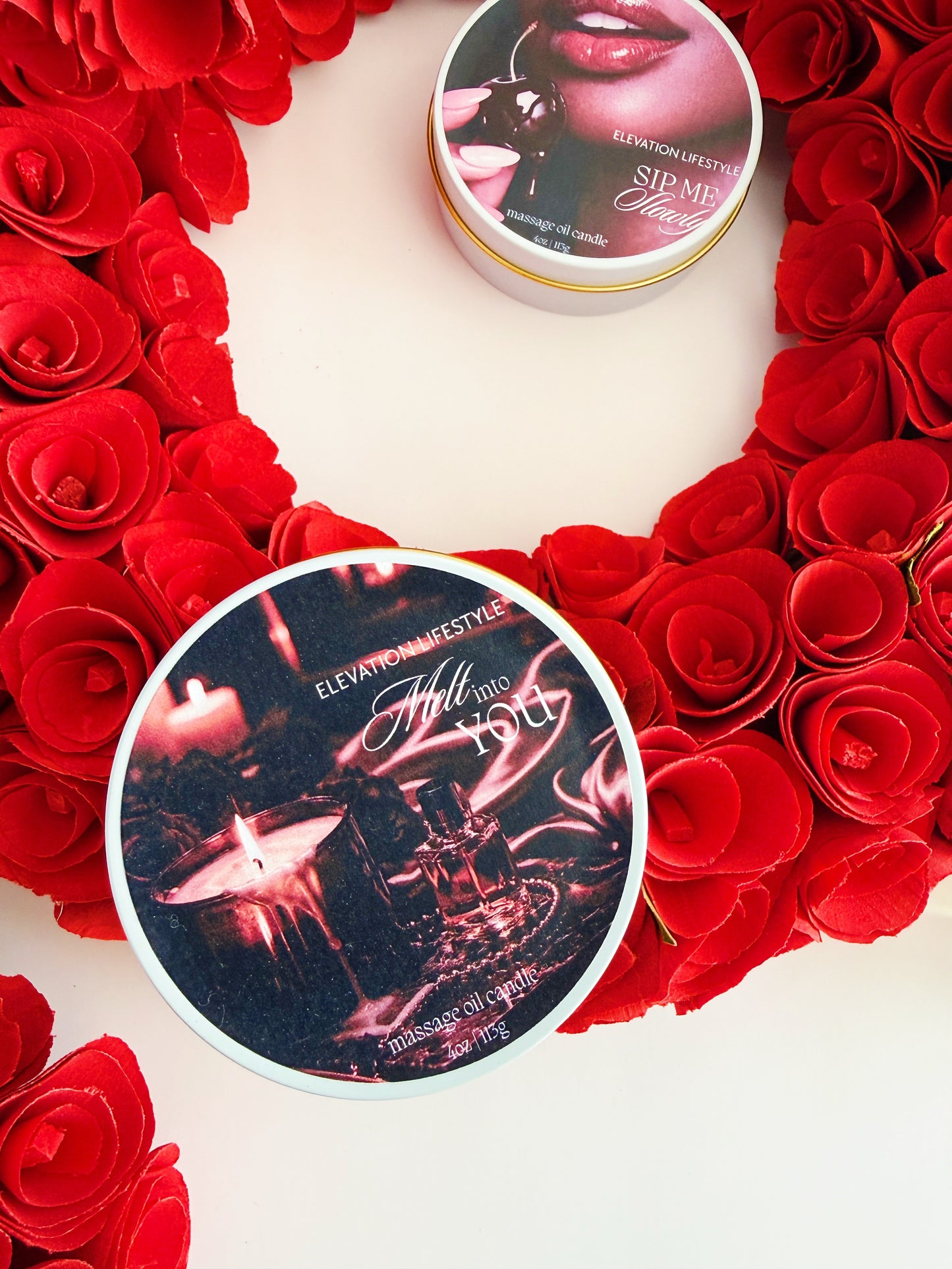 V-Day Massage Oil Candles