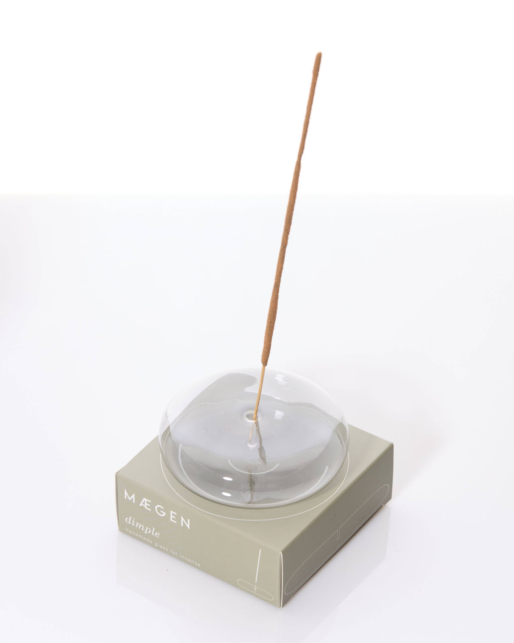 Dimple - Hand Blown Glass Incense Holder Grey - Elevation Lifestyle