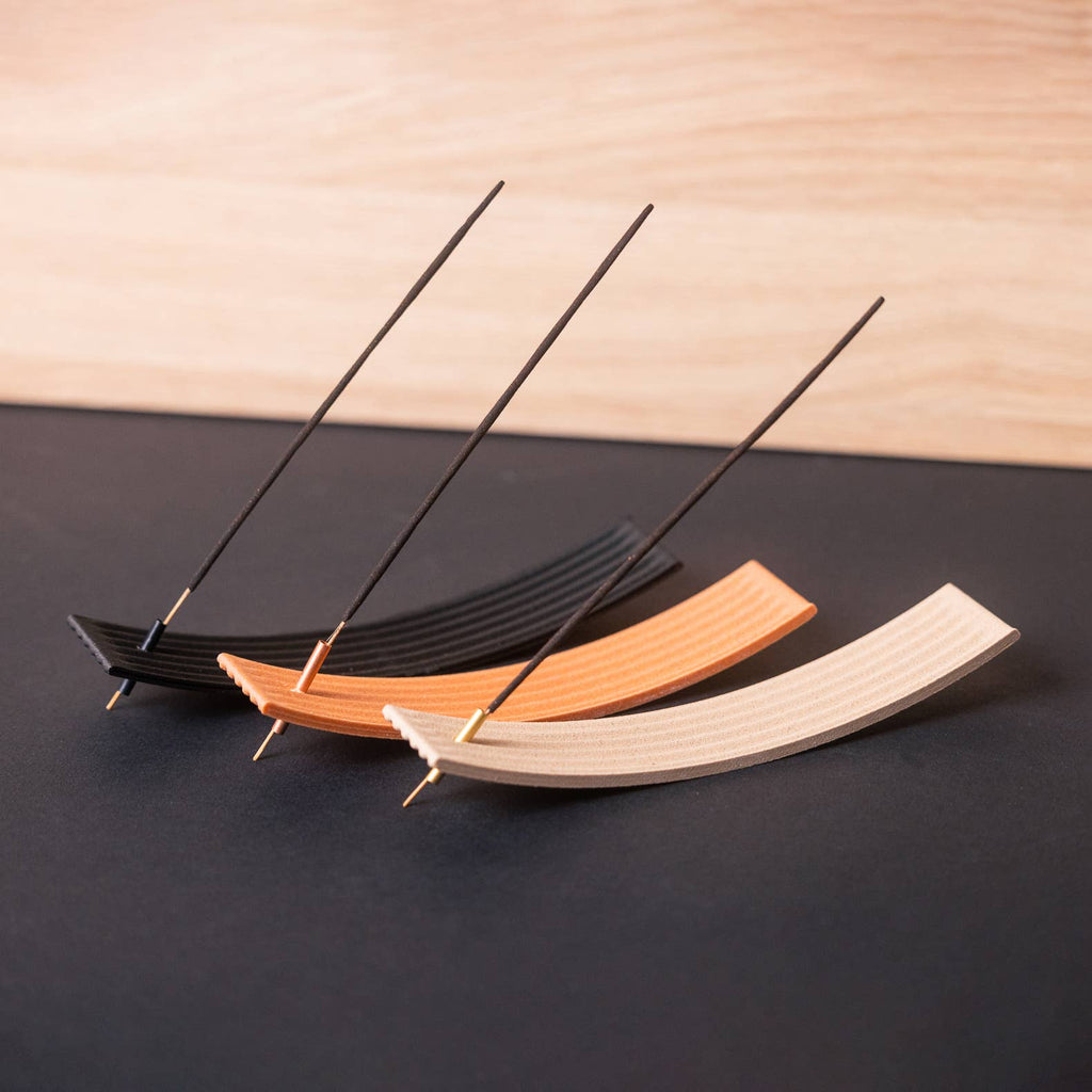 Incense Holder - Wood-based with metal insert - Balance: Cedar / Terracotta - Elevation Lifestyle