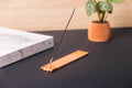 Incense Holder - Wood-based with metal insert - Wavy: Cedar / Terracotta - Elevation Lifestyle