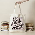 Book Worth Banning is Worth Reading Tote Bag - Elevation Lifestyle