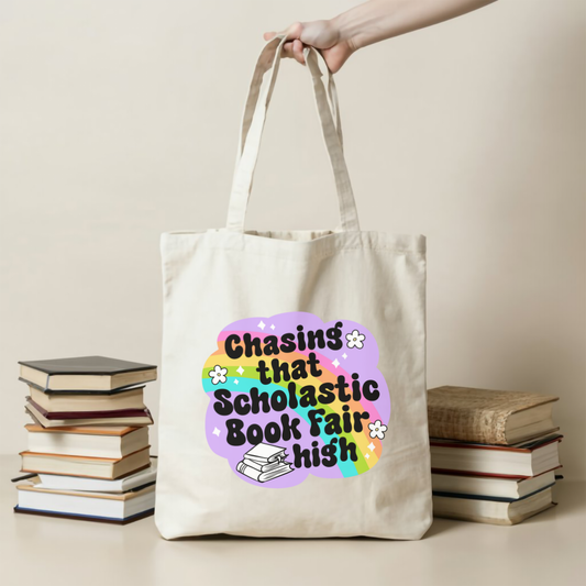 Chasing That Scholastic Book Fair Tote Bag - Elevation Lifestyle